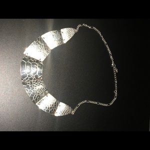 Snakeskin Printed Statement Necklace